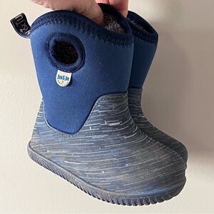 Jan and Jul Toddler Blue Waterproof Lined Pull On Toaster Boots Size 5.5